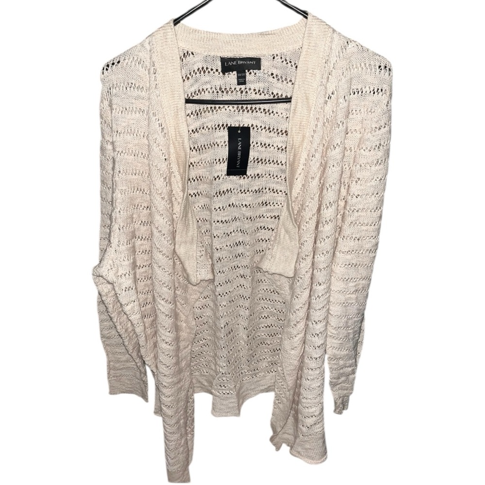 2/$20 🩷 NWT Lane Bryant Women’s Crochet Open Cardigan SIZE 18/20 IVORY